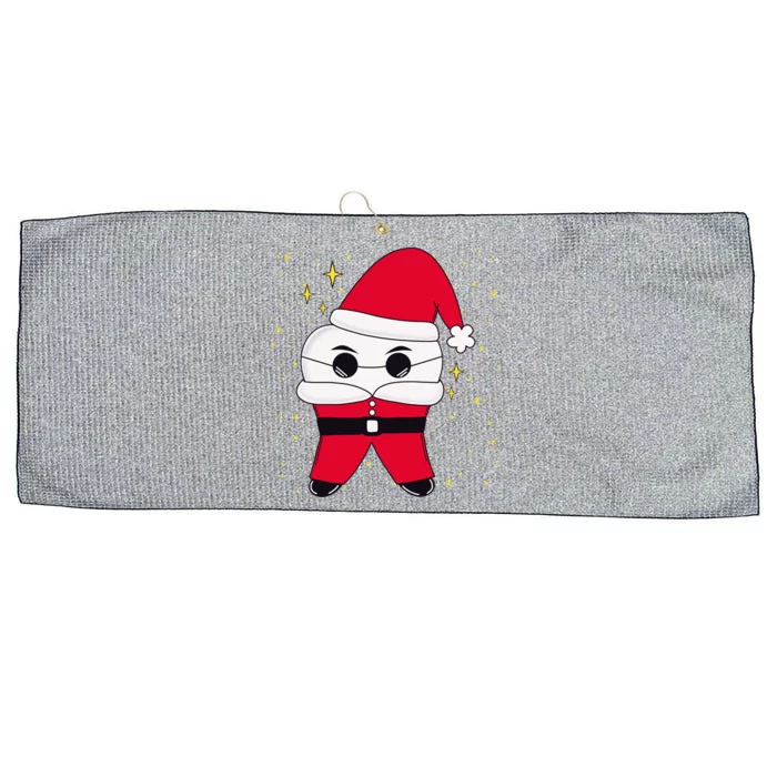 Santa Tooth Dentist Christmas Gift Large Microfiber Waffle Golf Towel