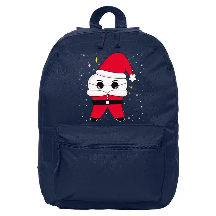 Santa Tooth Dentist Christmas Gift 16 in Basic Backpack