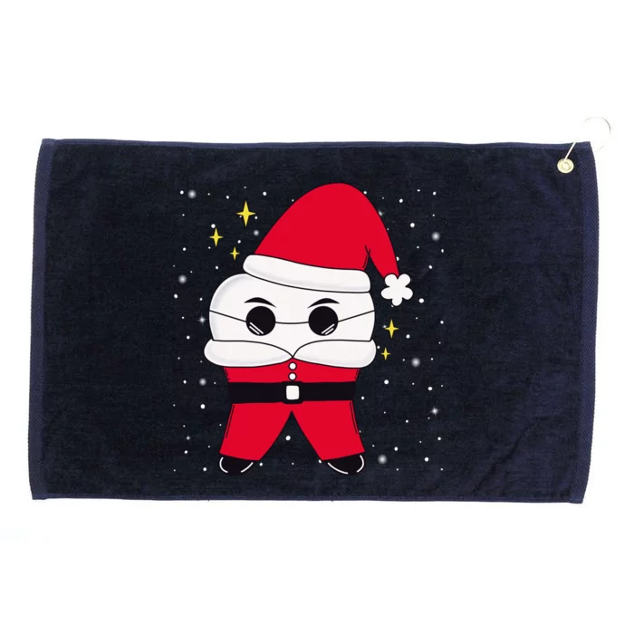 Santa Tooth Dentist Christmas Gift Grommeted Golf Towel