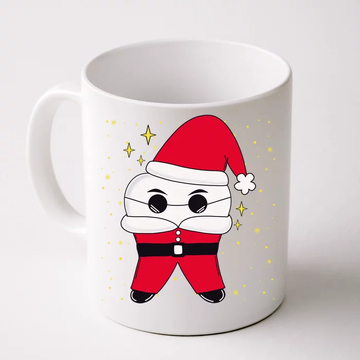 Santa Tooth Dentist Christmas Gift Front & Back Coffee Mug