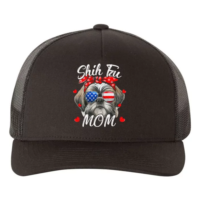 Shih Tzu Dog Mom Shih Tzu Mama Puppy Wo Mother's Day Yupoong Adult 5-Panel Trucker Hat