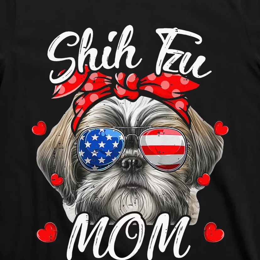 Shih Tzu Dog Mom Shih Tzu Mama Puppy Wo Mother's Day T-Shirt