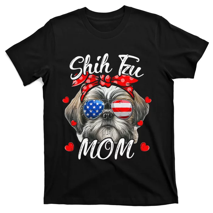 Shih Tzu Dog Mom Shih Tzu Mama Puppy Wo Mother's Day T-Shirt