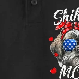 Shih Tzu Dog Mom Shih Tzu Mama Puppy Wo Mother's Day Dry Zone Grid Performance Polo