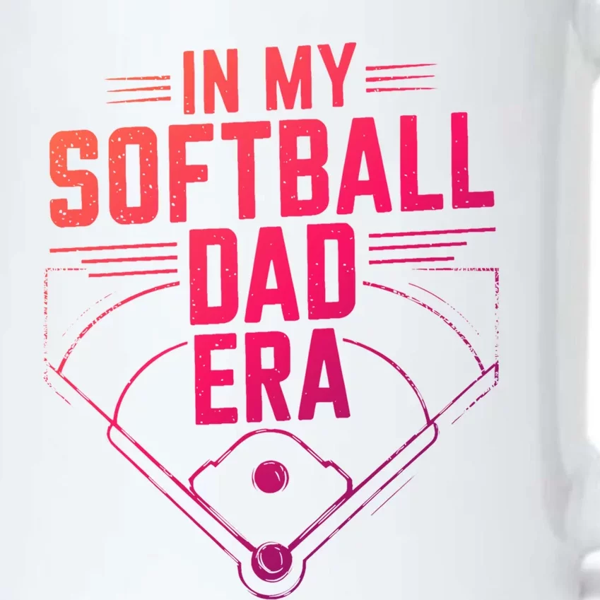 Softball Team Dad In My Softball Dad Era Softball Dad Pride Gift Black Color Changing Mug