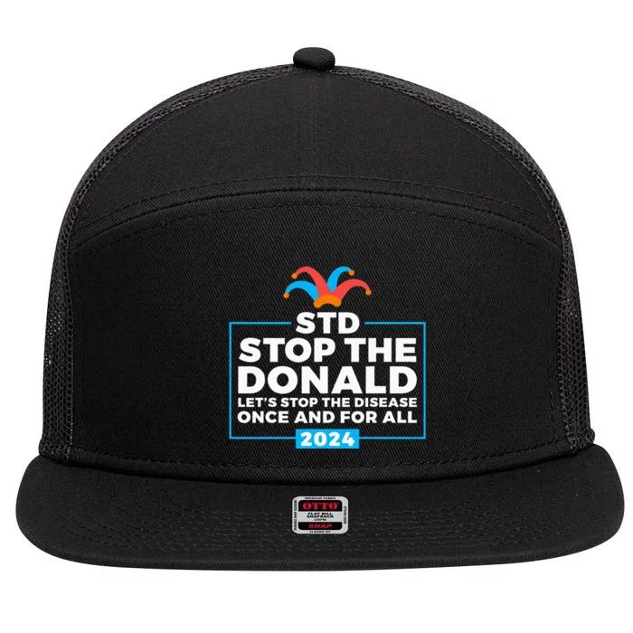 Stop The Donald Anti Trump Democrat Voter 7 Panel Mesh Trucker Snapback Hat