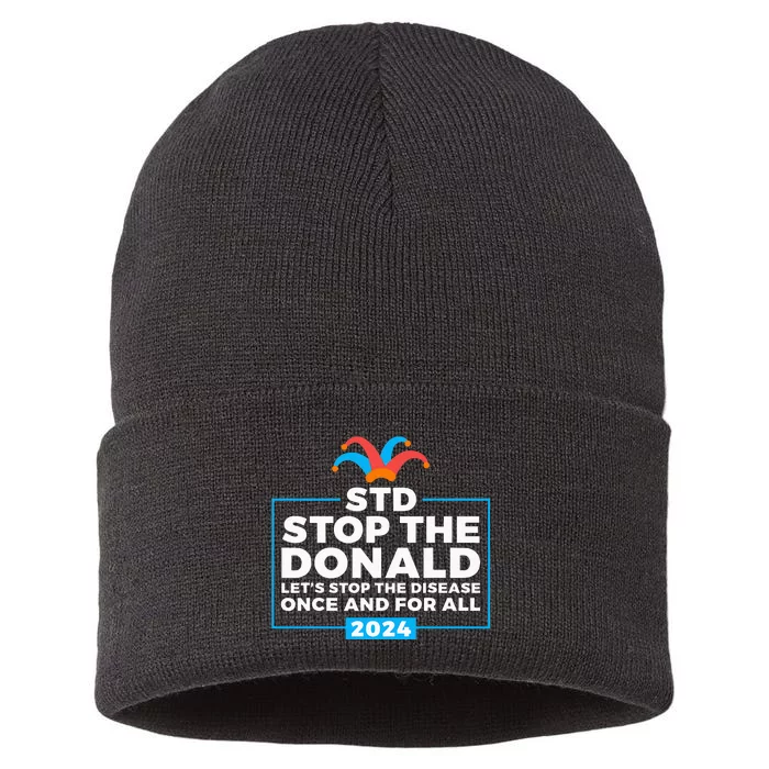 Stop The Donald Anti Trump Democrat Voter Sustainable Knit Beanie