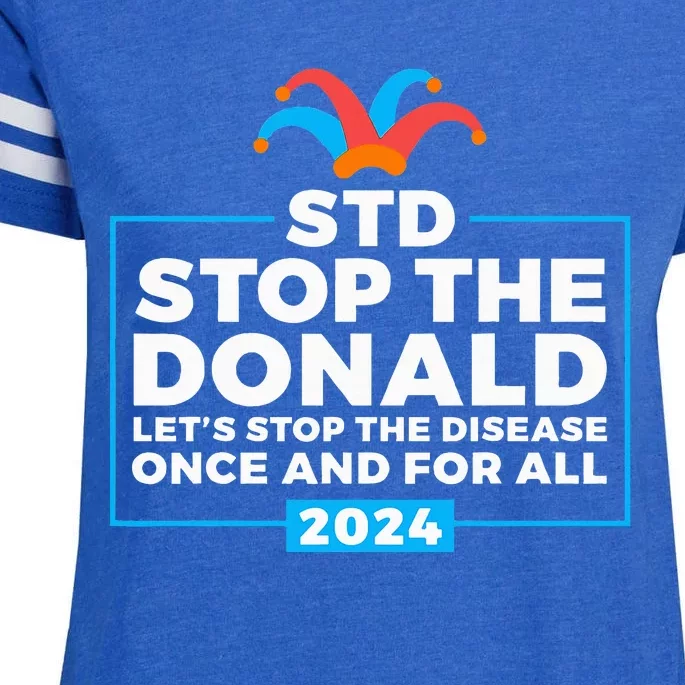 Stop The Donald Anti Trump Democrat Voter Enza Ladies Jersey Football T-Shirt