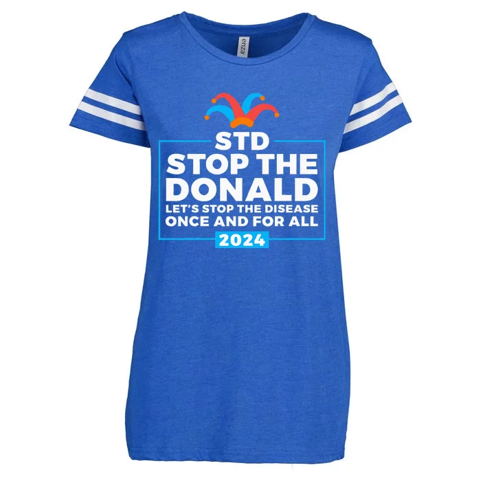 Stop The Donald Anti Trump Democrat Voter Enza Ladies Jersey Football T-Shirt