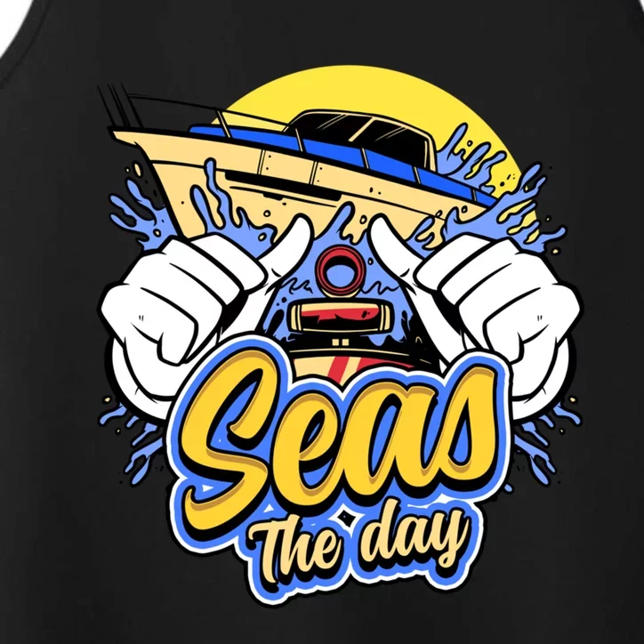 Seas The Day Compass Ocean Maritime Sealife Gift Performance Tank