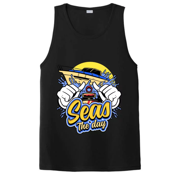 Seas The Day Compass Ocean Maritime Sealife Gift Performance Tank