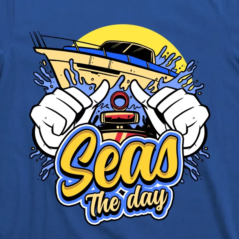 Seas The Day Compass Ocean Maritime Sealife Gift T-Shirt