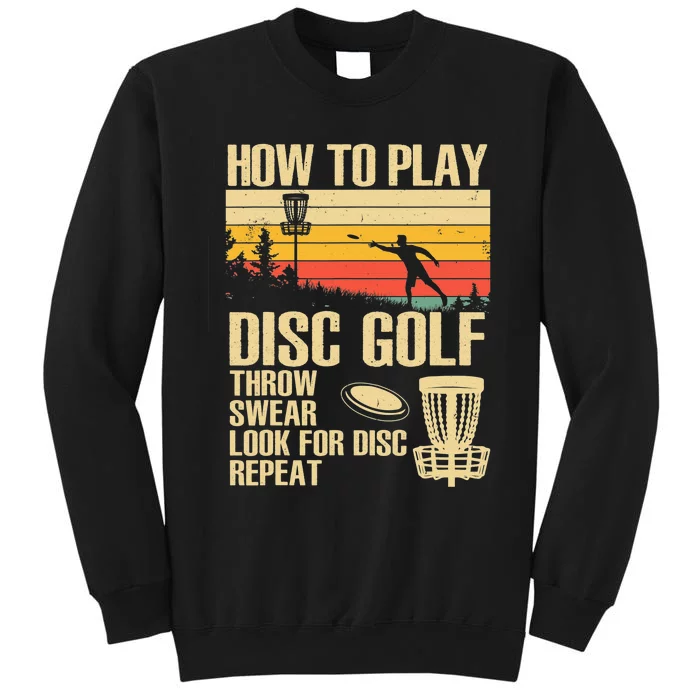 Stupid Tree Disc Golf Player Funny Chainsaw Basket Golfer Tall Sweatshirt