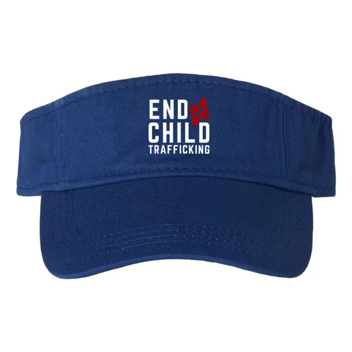 Save The End Trafficking Stop Hu Trafficking Meaningful Gift Valucap Bio-Washed Visor