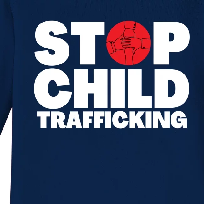 Save The End Trafficking Stop Hu Trafficking Gift Baby Long Sleeve Bodysuit