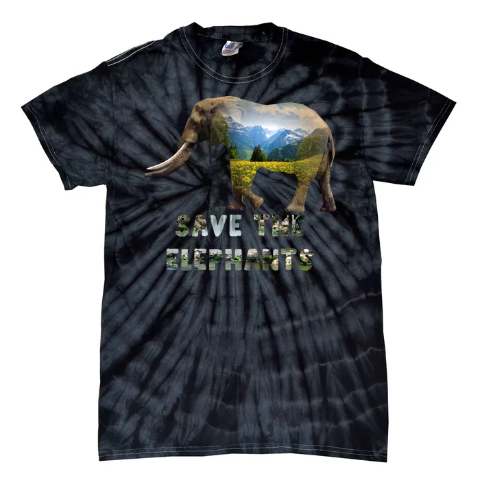 Save The Elephants Tie-Dye T-Shirt