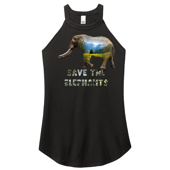 Save The Elephants Women’s Perfect Tri Rocker Tank