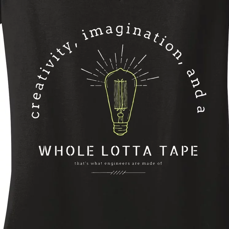 STEM Teacher Engineer Creativity Imagination Women's V-Neck T-Shirt