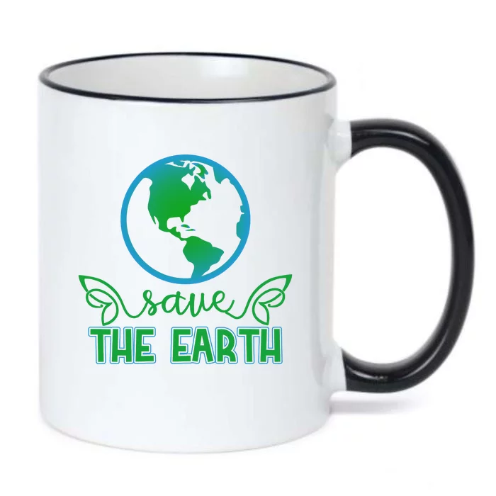 Save The Earth Black Color Changing Mug