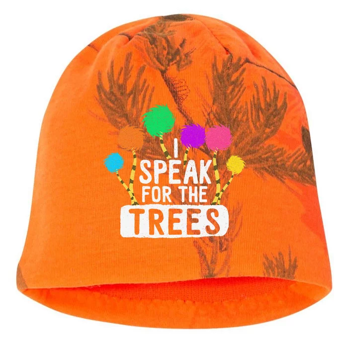 Save The Earth Speak For The Trees Inspirational Hippie Kati - Camo Knit Beanie