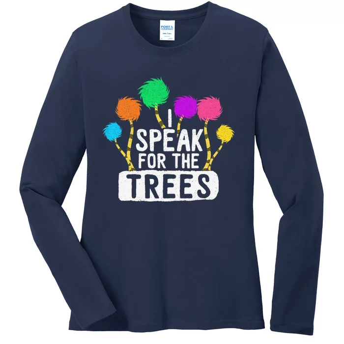 Save The Earth Speak For The Trees Inspirational Hippie Ladies Long Sleeve Shirt