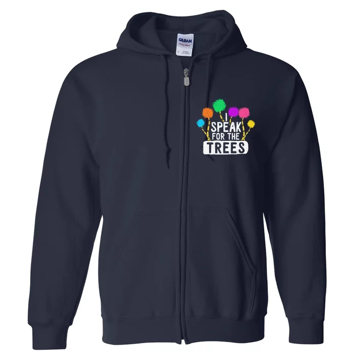 Save The Earth Speak For The Trees Inspirational Hippie Full Zip Hoodie