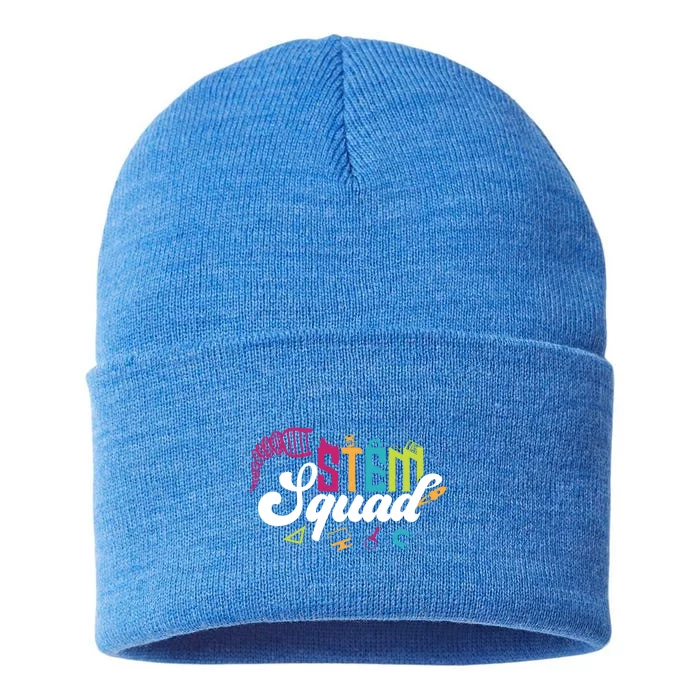 Science Technology Engineering Math Teacher Gift Stem Squad Funny Gift Sustainable Knit Beanie