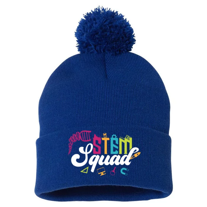 Science Technology Engineering Math Teacher Gift Stem Squad Funny Gift Pom Pom 12in Knit Beanie