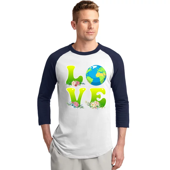 Save The Earth Love Environtal Care Earth Day Cool Gift Baseball Sleeve Shirt