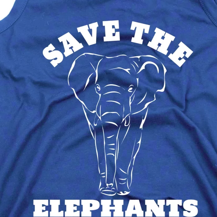 Save The Elephants Nature Endangered Animal Lovers Funny Gift Tank Top