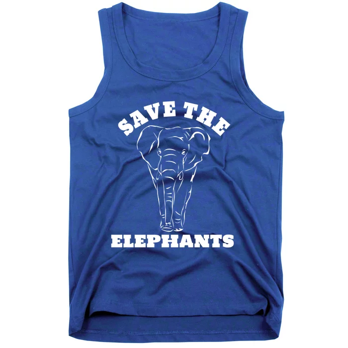 Save The Elephants Nature Endangered Animal Lovers Funny Gift Tank Top