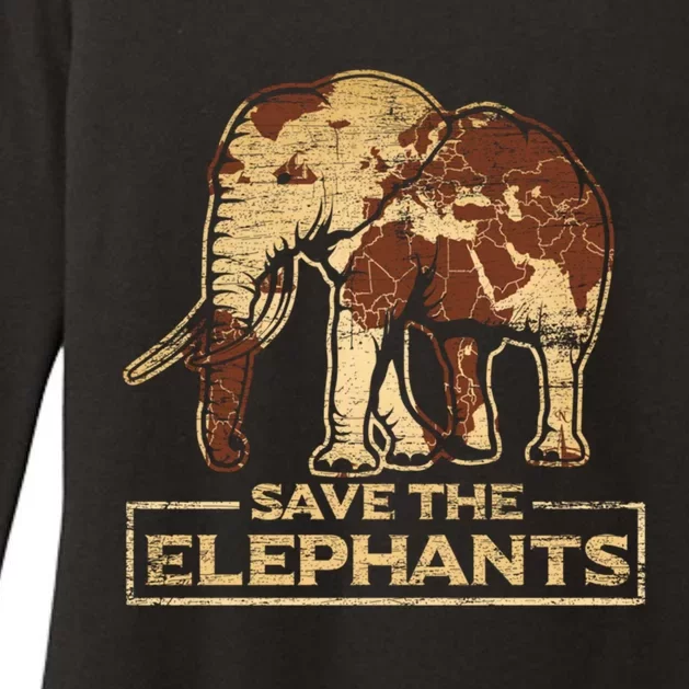 Save The Elephants Elephant Great Gift Womens CVC Long Sleeve Shirt