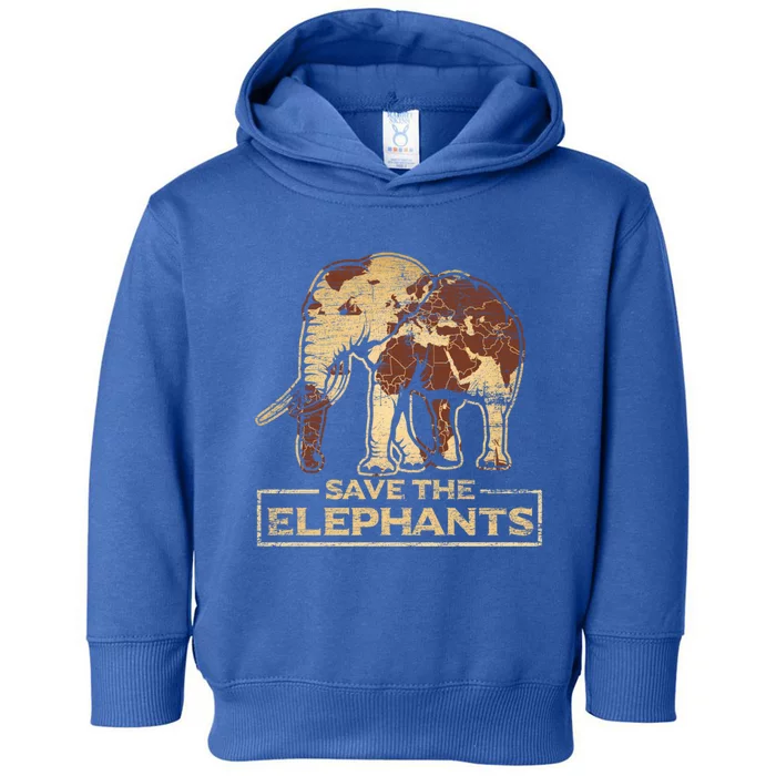 Save The Elephants Elephant Great Gift Toddler Hoodie