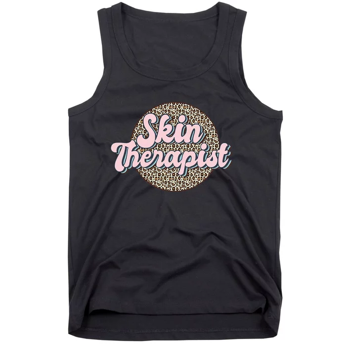 Skin Therapist Esthetician Leopard Skincare Tank Top