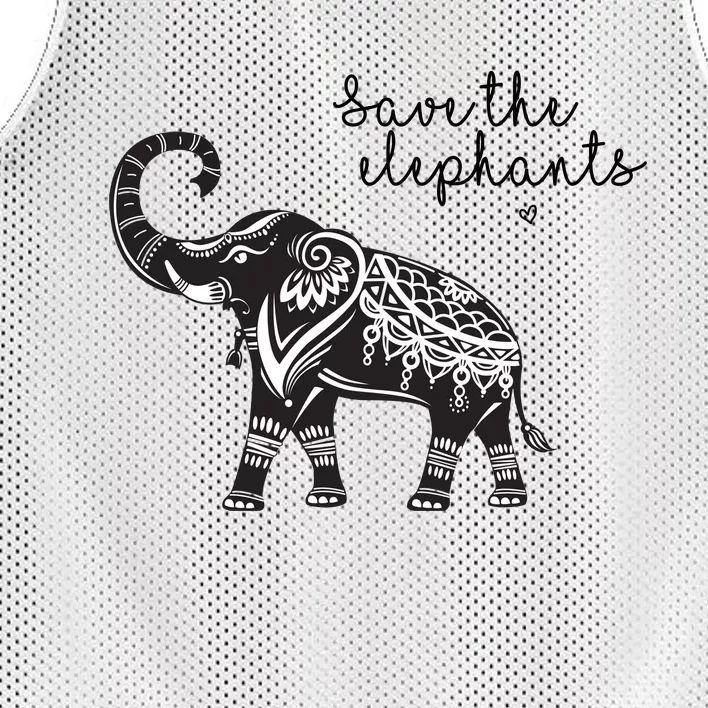 Save The Elephants Mesh Reversible Basketball Jersey Tank