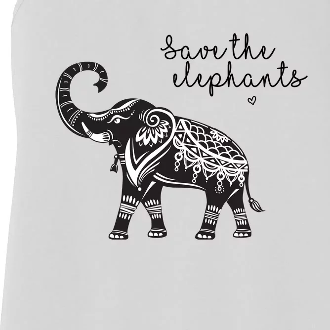 Save The Elephants Women's Racerback Tank