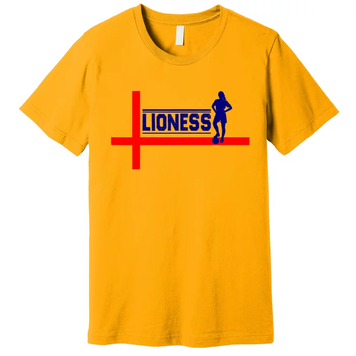 Support The England Women Football Soccer Lionesses 2022 Premium T-Shirt