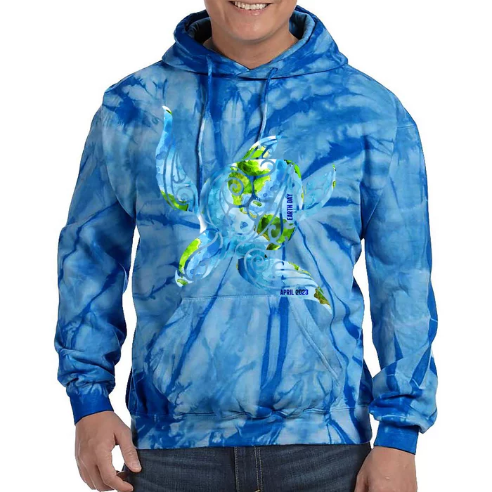 Sea Turtle Earth Day Save The Planet Turtle Recycle Ocean Funny Gift Tie Dye Hoodie