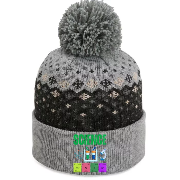 Science Teacher Element Gift The Baniff Cuffed Pom Beanie