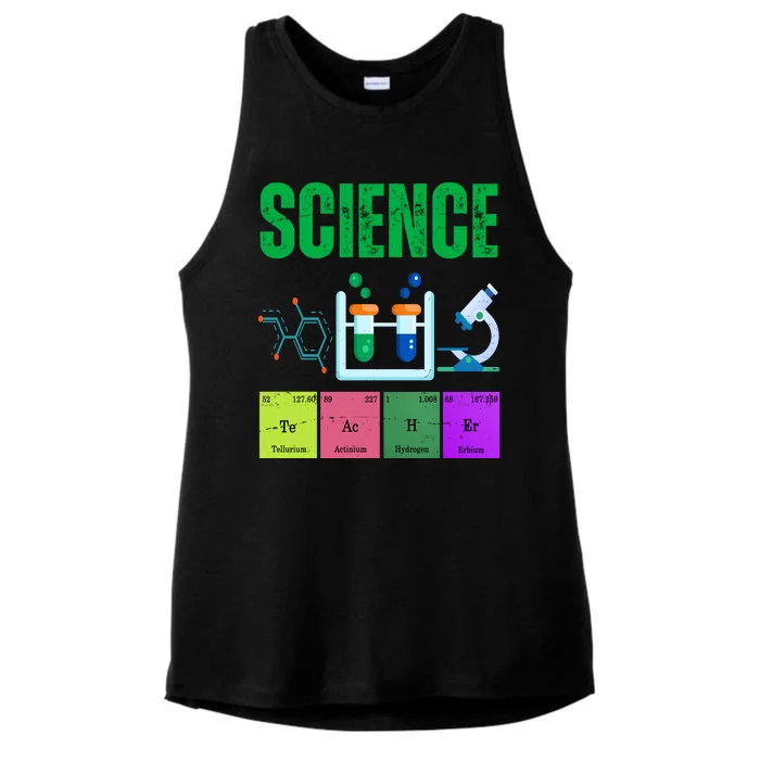 Science Teacher Element Gift Ladies Tri-Blend Wicking Tank