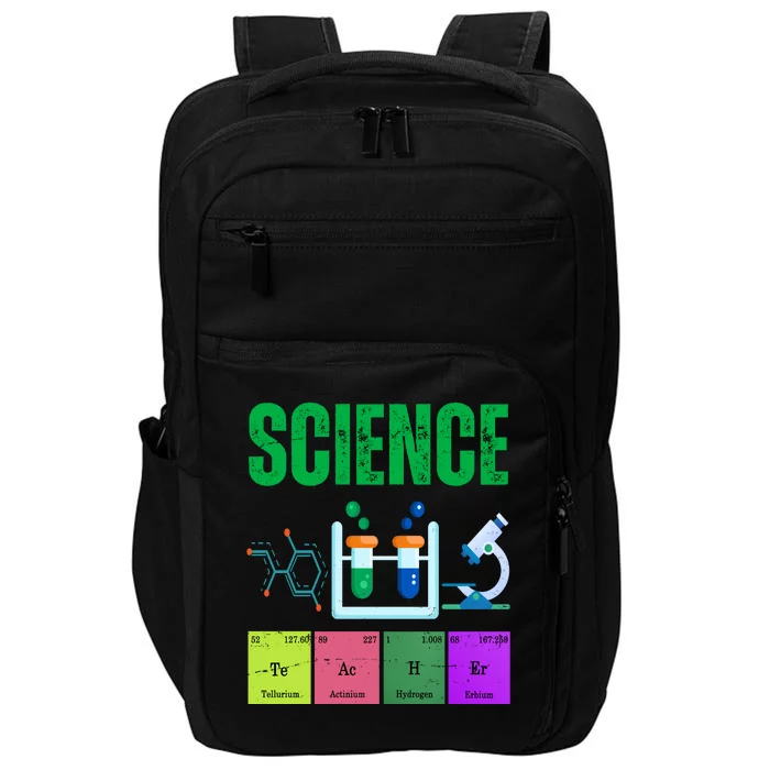 Science Teacher Element Gift Impact Tech Backpack