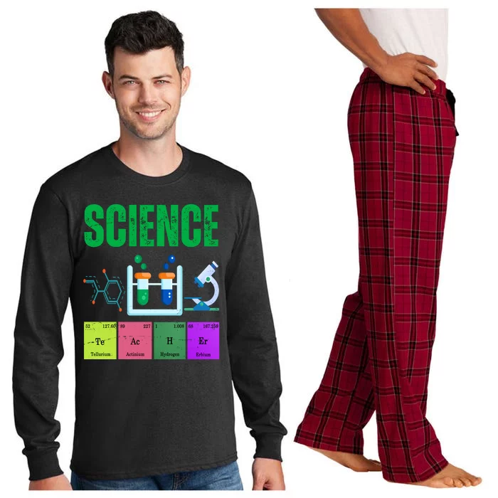 Science Teacher Element Gift Long Sleeve Pajama Set