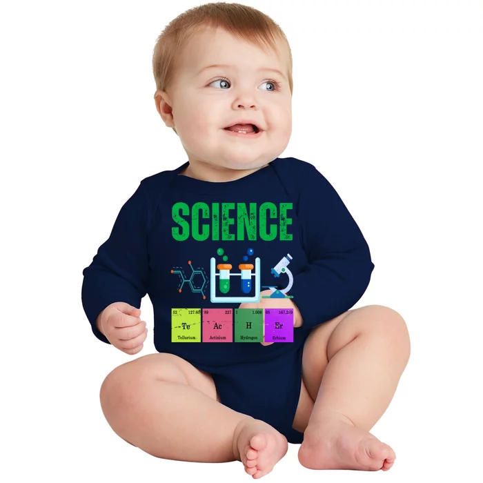 Science Teacher Element Gift Baby Long Sleeve Bodysuit