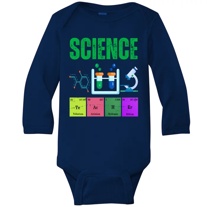 Science Teacher Element Gift Baby Long Sleeve Bodysuit