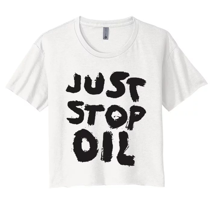 Save the Earth Take a Stand Against Oil Women's Crop Top Tee