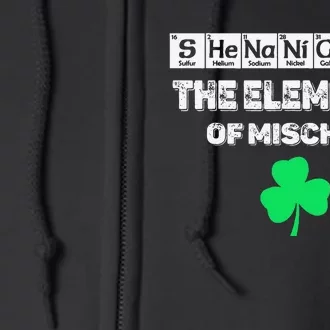 Shenanigans The Elements Of Mischief St. Patricks Day Full Zip Hoodie