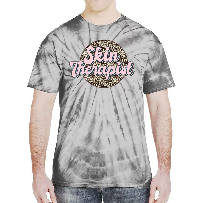 Skin Therapist Esthetician Leopard Skincare Tie-Dye T-Shirt