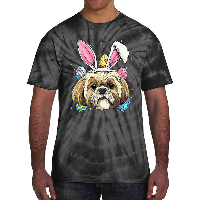 Shih Tzu Easter Bunny Dog Pet Owner Breeder Animal Lover Tie-Dye T-Shirt