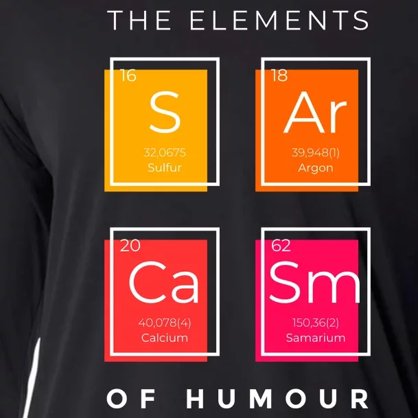 Sarcasm The Elements Of Humour Funny Cooling Performance Long Sleeve Crew