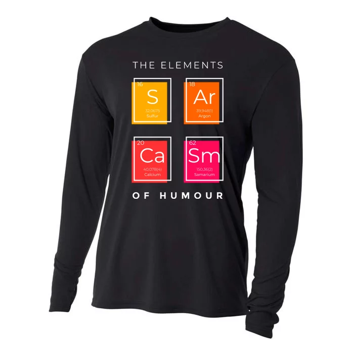 Sarcasm The Elements Of Humour Funny Cooling Performance Long Sleeve Crew